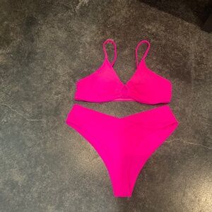 Hot Pink Bikini size Med. Adjustable Straps